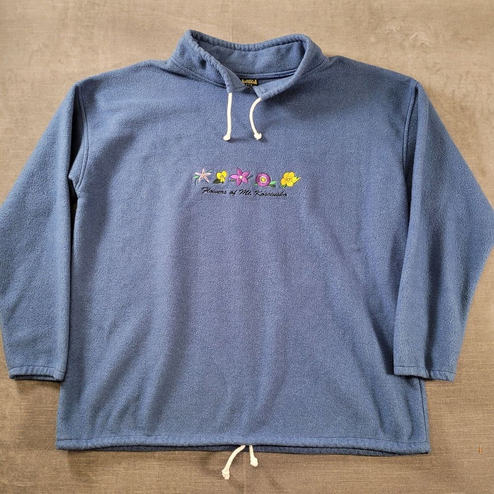 Flowers of Mt. Kosciusko‎ Pull Over Sweater Blue Made in Australia L/XL
